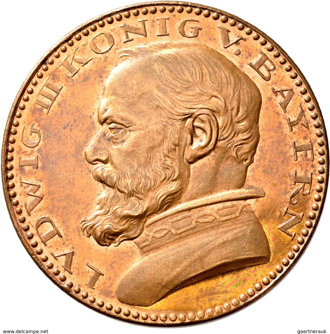 Proben & Verprägungen: Bayern, Ludwig III. 1913-1918: Lot 2 Stück; Probeprägungen In Bronze. 3 Mark - Autres & Non Classés