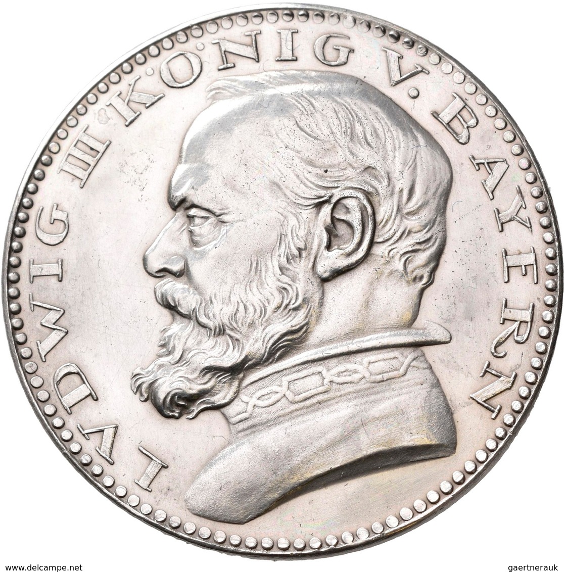 Proben & Verprägungen: Bayern, Ludwig III. 1913-1918: Probeprägung In Silber. 5 Mark 1913 O. Mzz. En - Autres & Non Classés