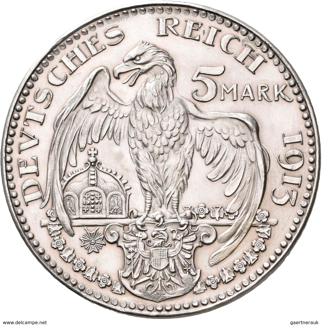 Proben & Verprägungen: Bayern, Ludwig III. 1913-1918: Probeprägung In Silber. 5 Mark 1913 O. Mzz. En - Autres & Non Classés