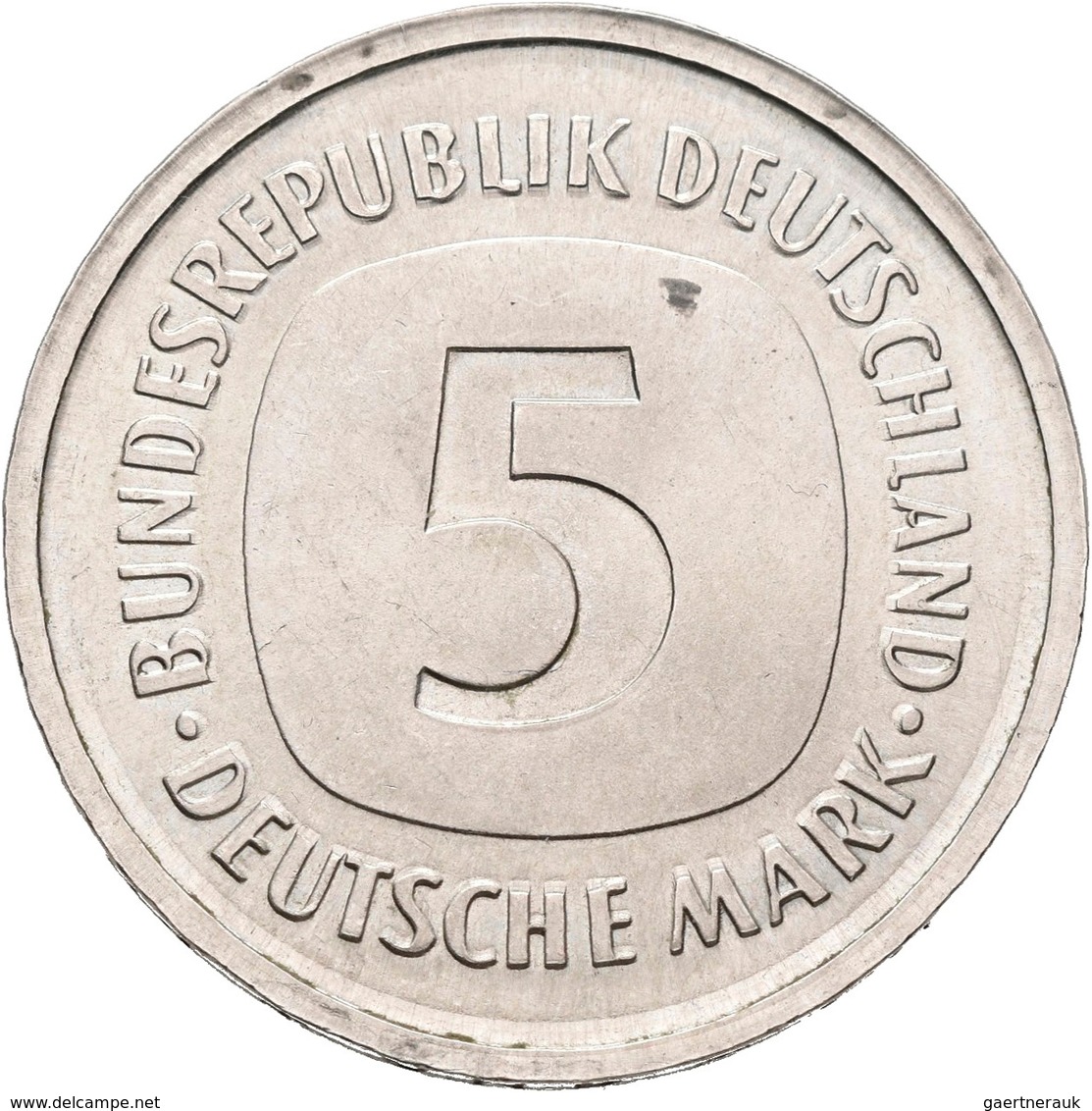 Proben & Verprägungen: Bundesrepublik Deutschland: FEHLPRÄGUNG 5 Mark (J. 415), Beidseitig Mit Wertz - Autres & Non Classés