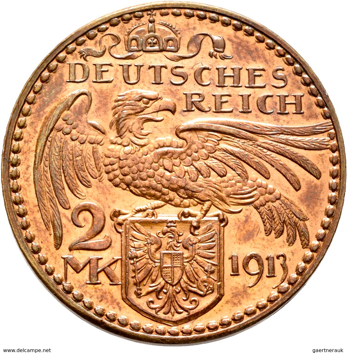 Proben & Verprägungen: Deutsches Kaiserreich 1871-1918: Lot 2 Stück; Probeprägungen In Kupfer. 3 Mar - Autres & Non Classés