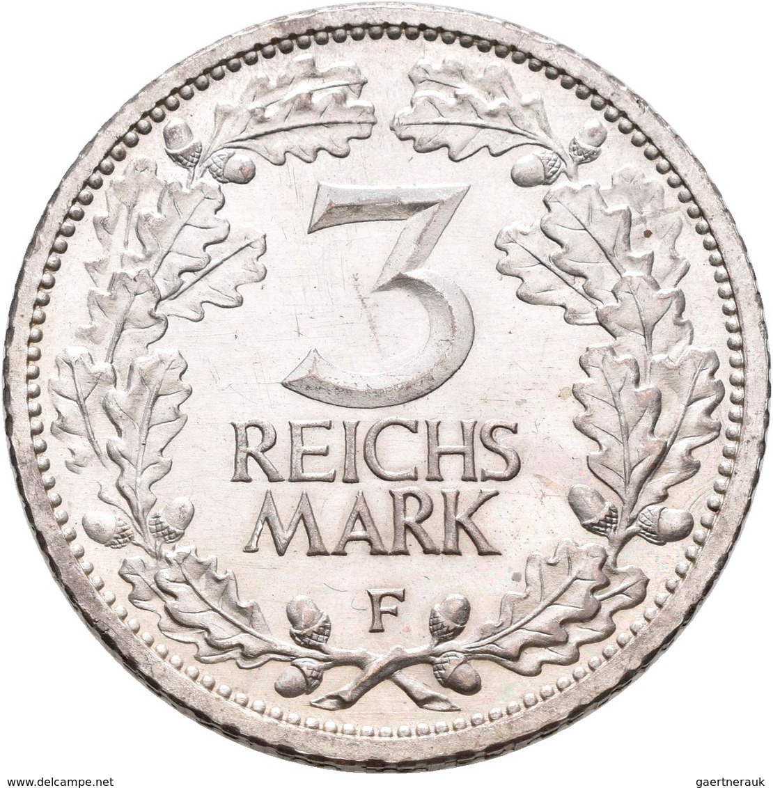 Proben & Verprägungen: Weimarer Republik 1918-1933: Probeprägung In Silber; 3 Reichsmark 1932 F. Sch - Autres & Non Classés