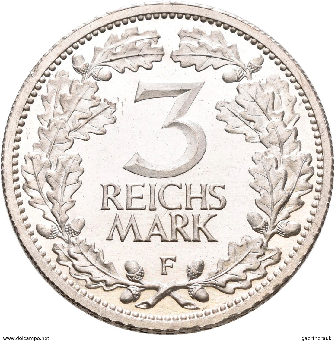 Proben & Verprägungen: Weimarer Republik 1918-1933: Probeprägung In Silber; 3 Reichsmark 1932 F. Sch - Autres & Non Classés