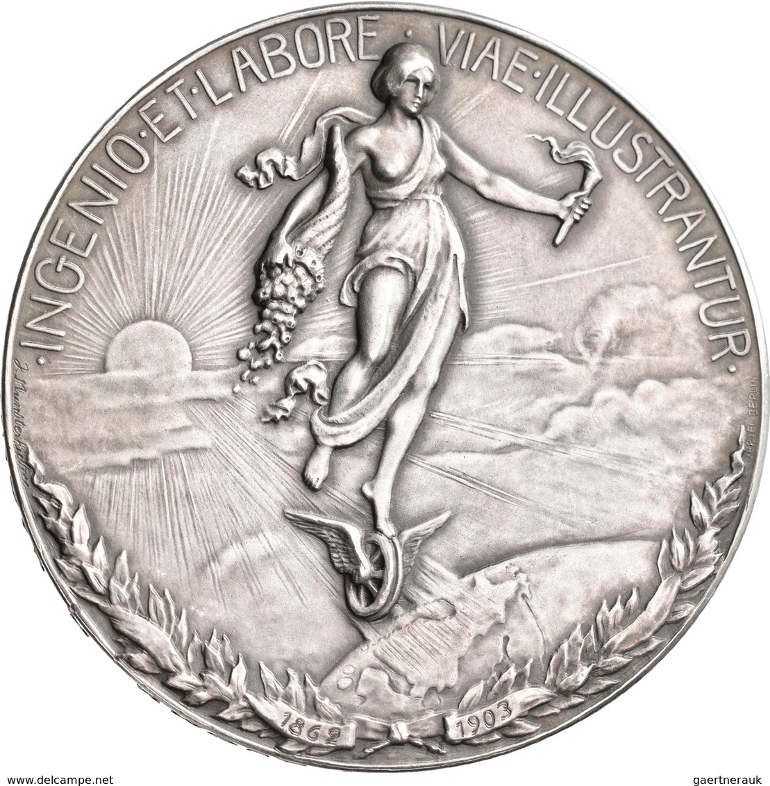 Medaillen Alle Welt: Finnland: Silbermedaille 1903 Von Munsterhjelm, Auf Den Ingenieur Und Militär G - Non Classés