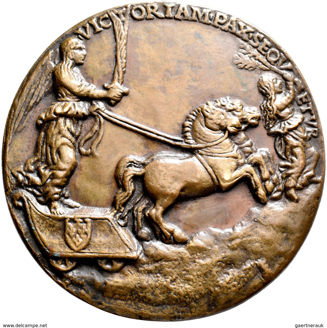 Medaillen Alle Welt: Frankreich, Charles VIII. 1483-1498: Bronzegußmedaille O. J. Von Niccoló Di For - Non Classés