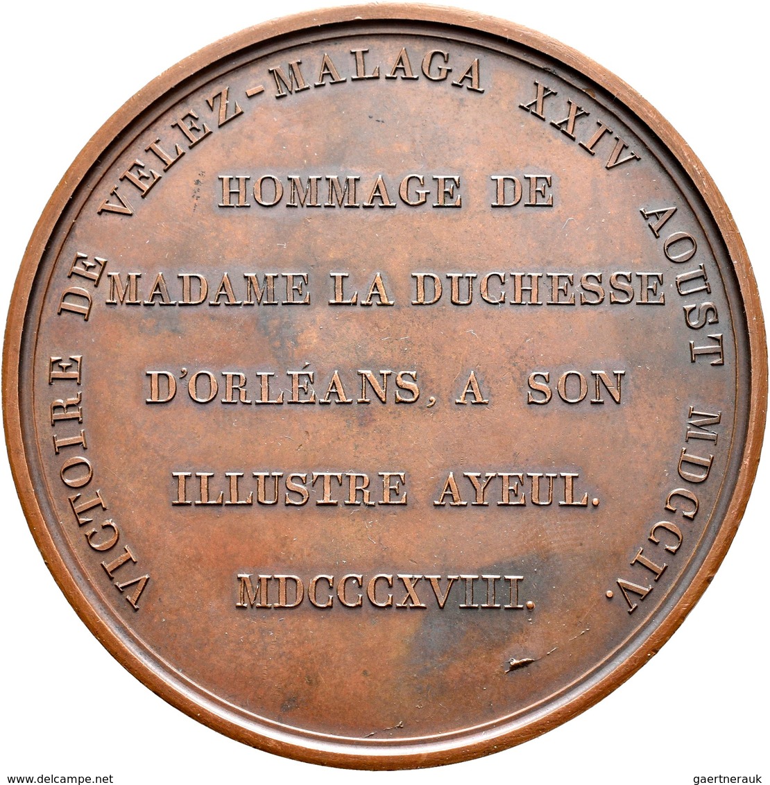 Medaillen Alle Welt: Frankreich, Louis XVIII 1814/1815-1824: Bronzemedaille 1818, Von R. Gayrard, Au - Non Classés