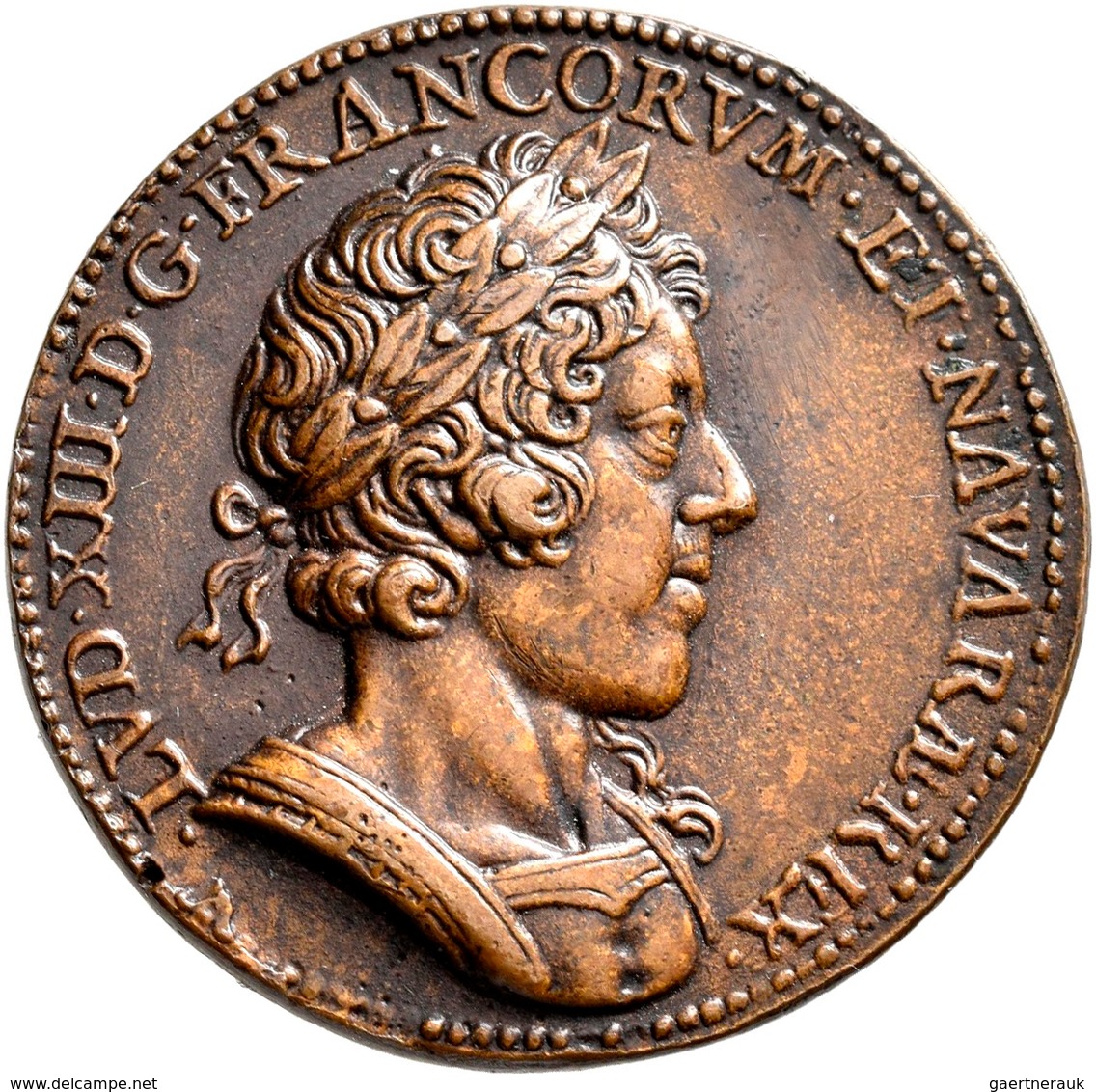 Medaillen Alle Welt: Frankreich, Ludwig XIII. 1610-1643: Bronzegussmedaille 1624, Von Pierre Regnier - Non Classés