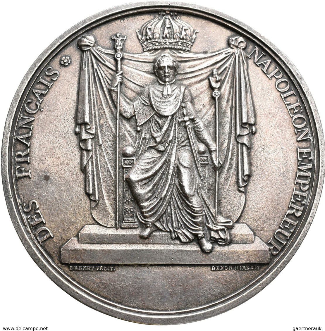 Medaillen Alle Welt: Frankreich, Napoleon I. 1804-1815: Silbergußmedaille 1969, Nach Einer Vorlage V - Non Classés