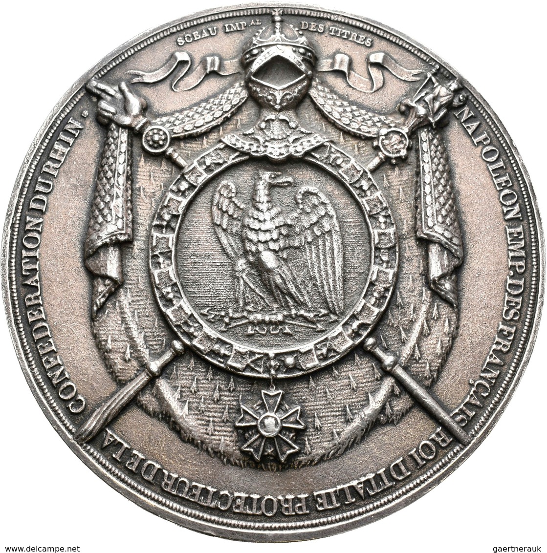 Medaillen Alle Welt: Frankreich, Napoleon I. 1804-1815: Silbergußmedaille 1969, Nach Einer Vorlage V - Non Classés