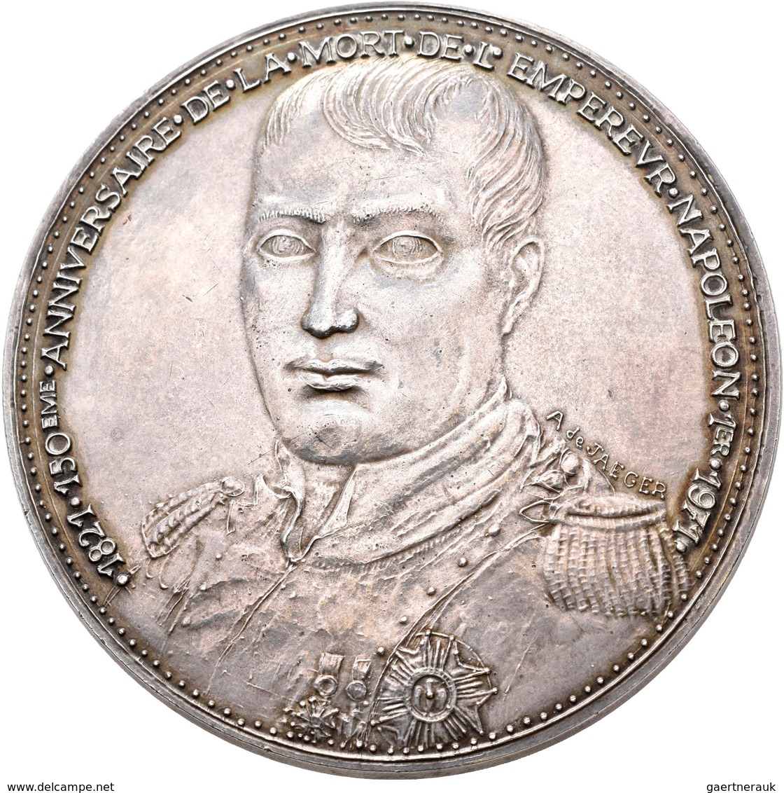 Medaillen Alle Welt: Frankreich, Napoleon I. 1804-1815: Silbermedaille 1972, Von A. De Jaeger, Auf S - Non Classés