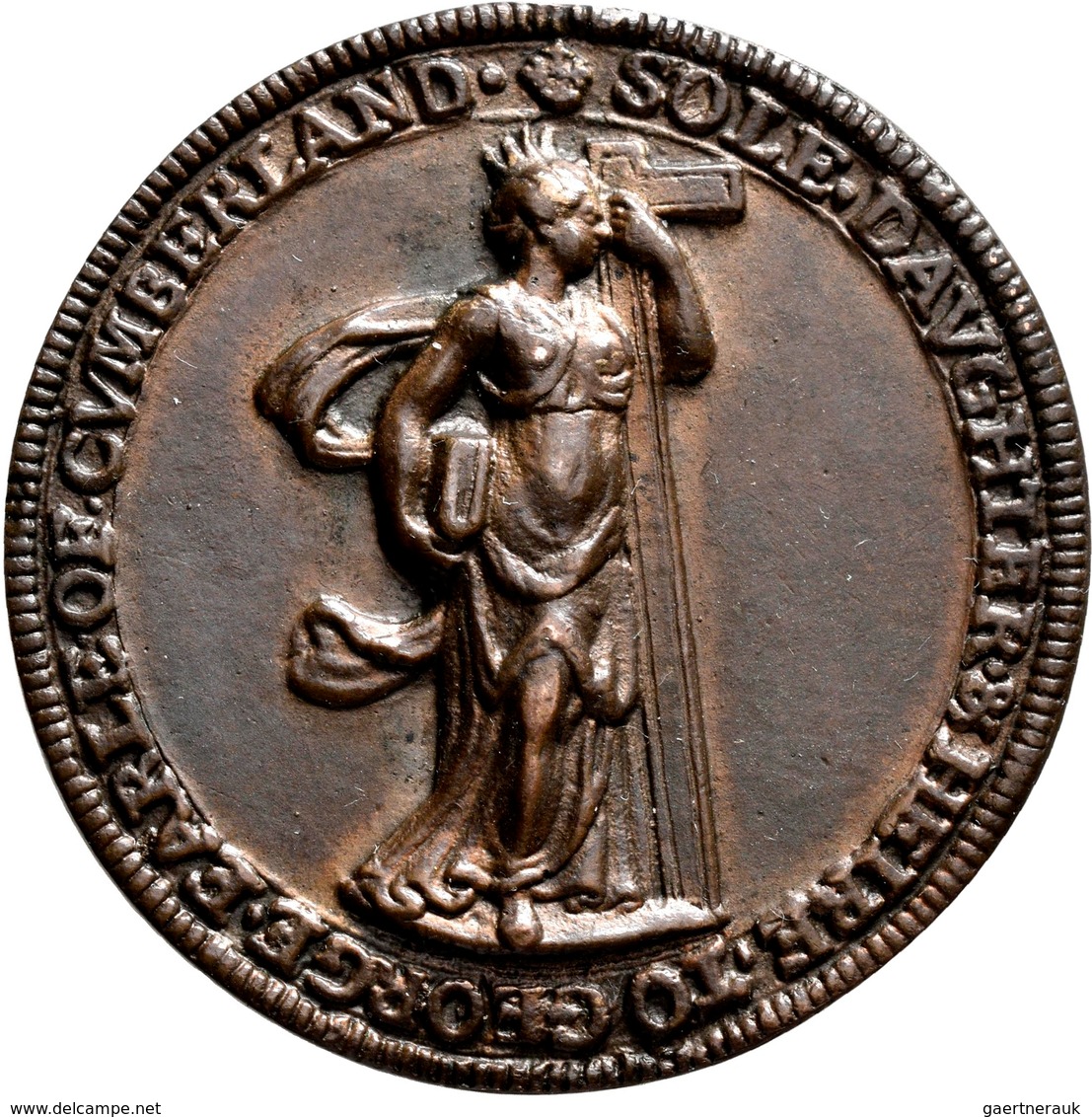 Medaillen Alle Welt: Großbritannien: Bronzegussmedaille O. J. (1676), Auf Lady Anne Clifford 1590-16 - Non Classés