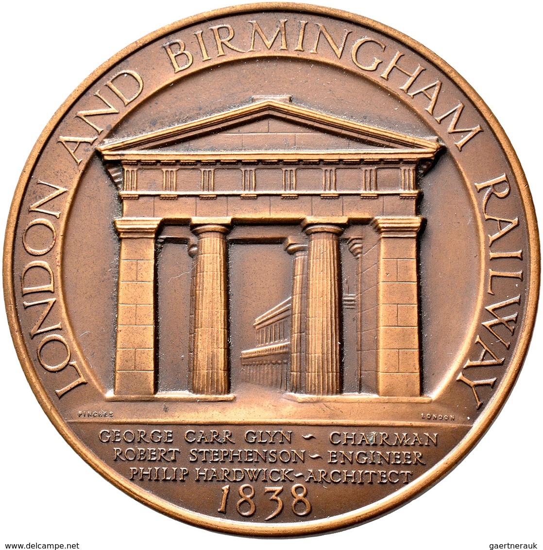 Medaillen Alle Welt: Großbritannien: Bronzemedaille 1938 Von J. R. Pinches, Auf 100 Jahre Bahnstreck - Non Classés