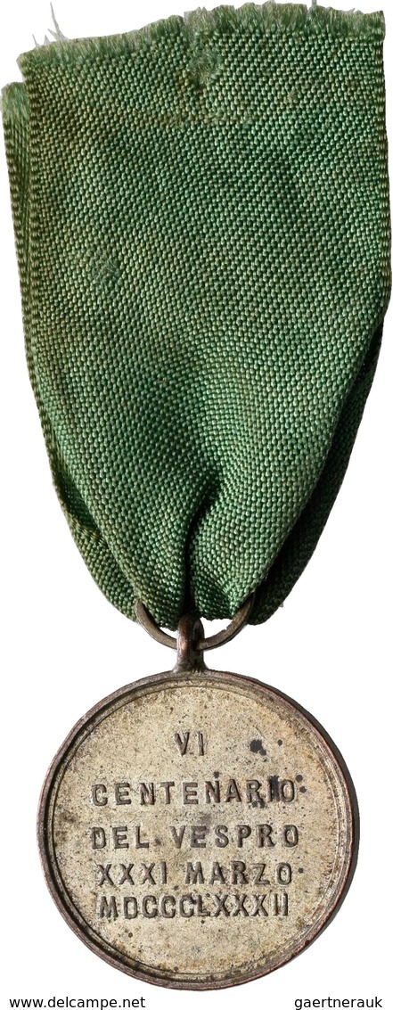 Medaillen Alle Welt: Italien: Vespro Bei Palermo: Medaille Des Ortes Auf Die 600 Jahrfeier (VI. Cent - Non Classés