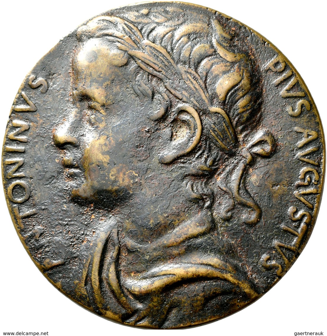 Medaillen Alle Welt: Italien-Roma: Bronzegussmedaille 1466, Auf Den Römischen Kaiser Marcus Aurelius - Non Classés