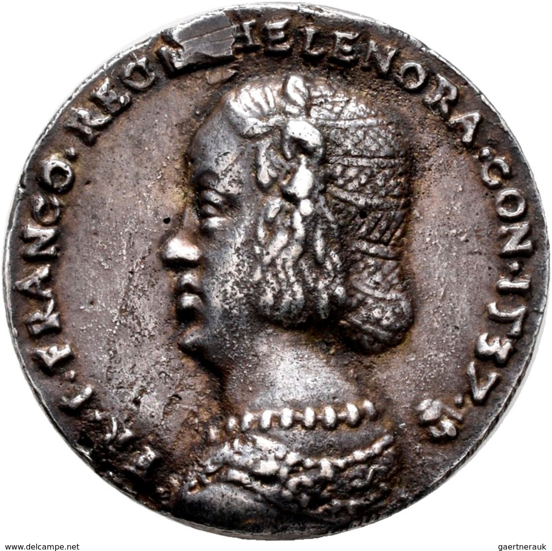 Medaillen Alle Welt: Italien-Toscana: Eleonora Di Toledo 1522-1562: Einseitige Silbergussmedaille 15 - Non Classés