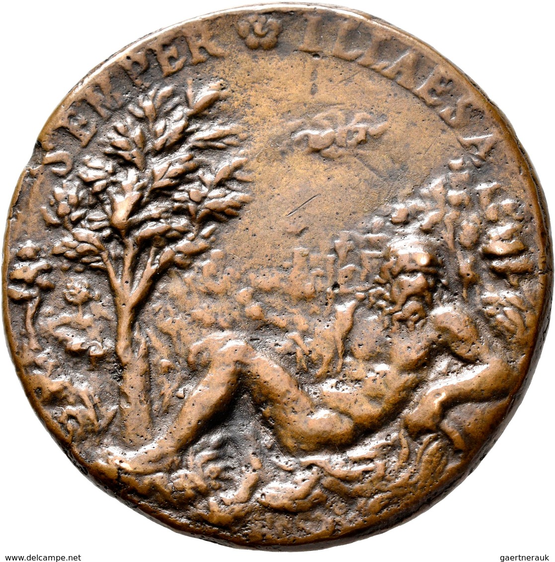 Medaillen Alle Welt: Italien-Venezia: Bronzegussmedaille O.J., Unbekannter Meister, Auf Laura Gonzag - Non Classés