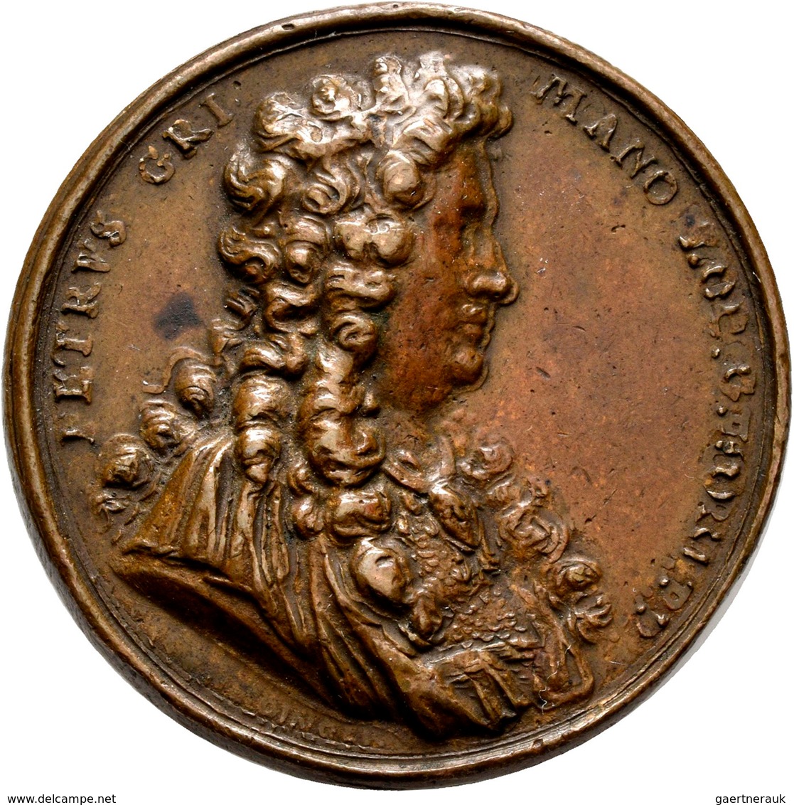 Medaillen Alle Welt: Italien-Venezia: Pietro Grimani 1647-1734: Bronzegussmedaille 1686, Von Giovann - Non Classés