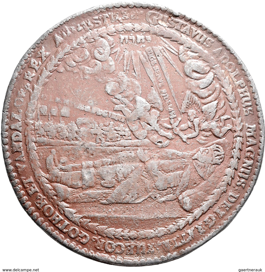 Medaillen Alle Welt: Schweden, Gustav II. Adolf 1611-1632: Bronz. Bleimedaille 1633 Von Sebastian Da - Non Classés