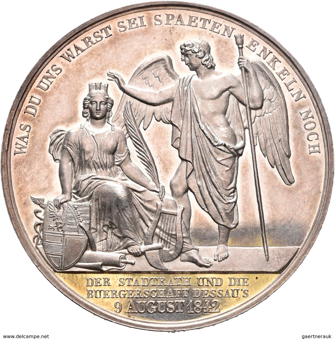 Medaillen Deutschland: Anhalt-Dessau, Leopold Friedrich 1817-1871: Silbermedaille 1842, Von König, A - Autres & Non Classés