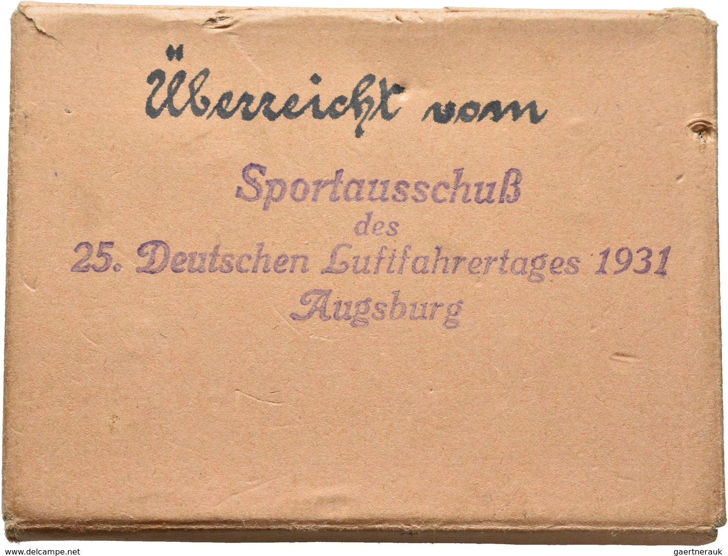 Medaillen Deutschland: Augsburg: Einseitige Bronzegußplakette 1931, Auf Das Deutsche Fliegertreffen, - Sonstige & Ohne Zuordnung