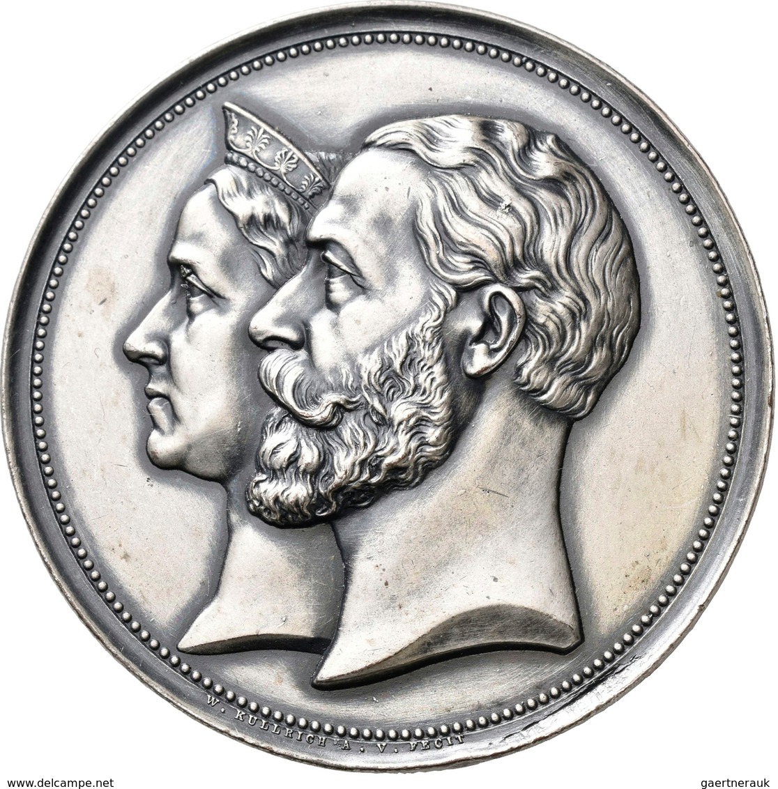 Medaillen Deutschland: Baden, Friedrich I., 1852-1907:Silbermedaille 1883, Stempel Von F. W. Kullric - Autres & Non Classés