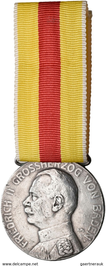 Medaillen Deutschland: Baden: Silberne Großherzogliche Vedienstmedaille O.J. (1866-1918) Mit Dem Por - Sonstige & Ohne Zuordnung