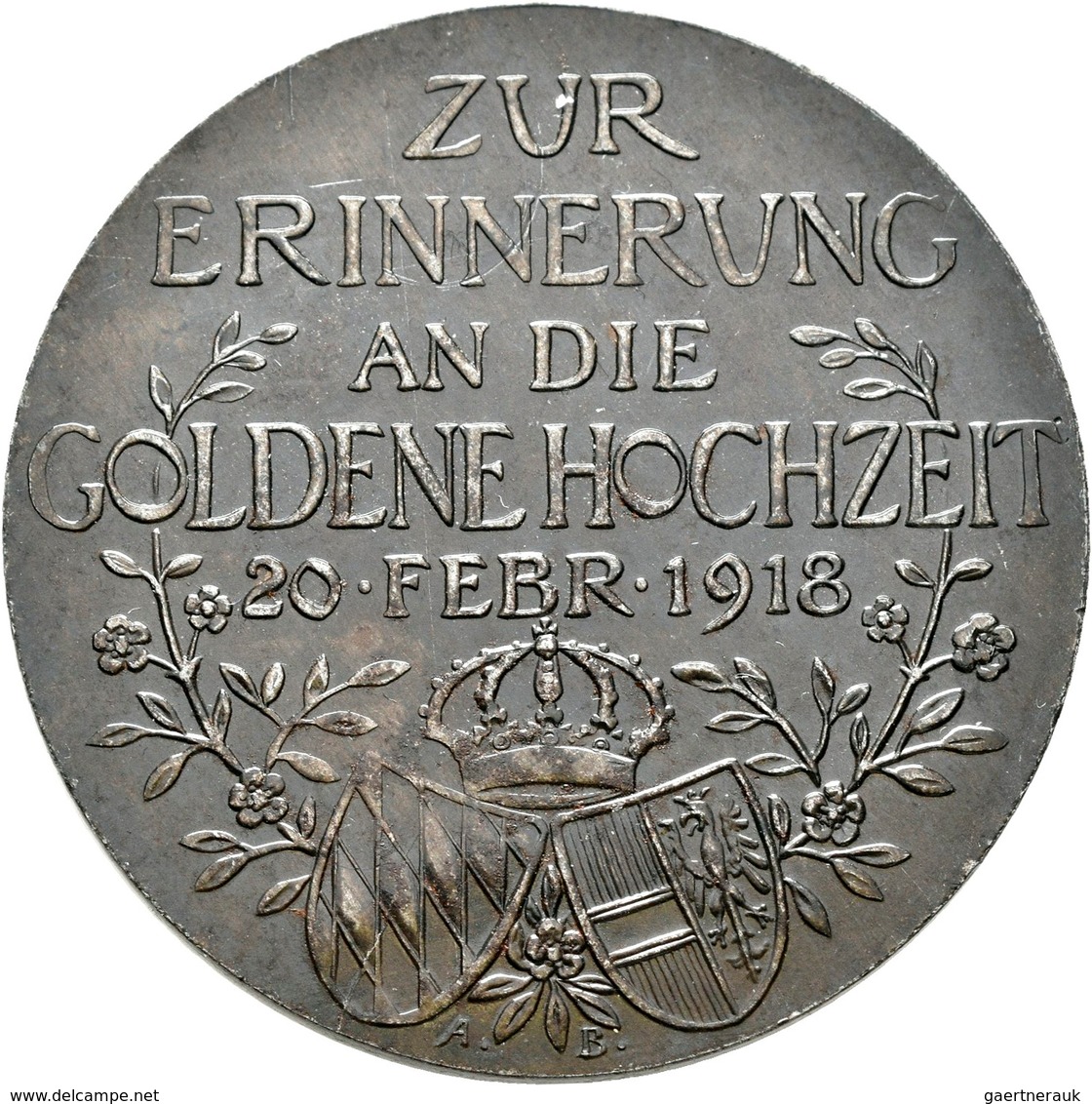 Medaillen Deutschland: Bayern, Ludwig III. 1913-1918: Lot 2 Stück; Medaille 1918 Von Alois Börsch, A - Autres & Non Classés