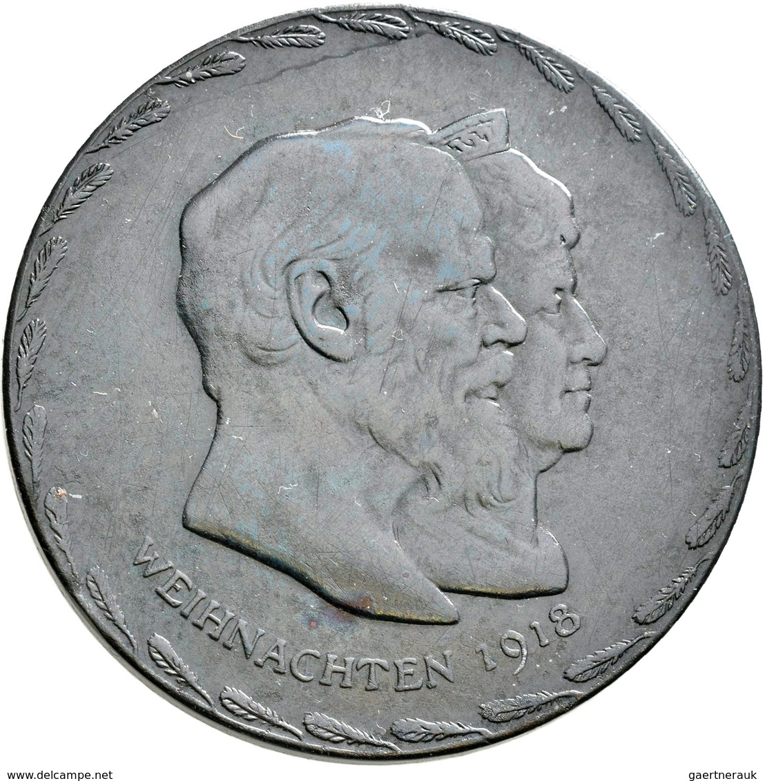 Medaillen Deutschland: Bayern, Ludwig III. 1913-1918: Lot 2 Stück; Medaille 1918 Von Alois Börsch, A - Autres & Non Classés
