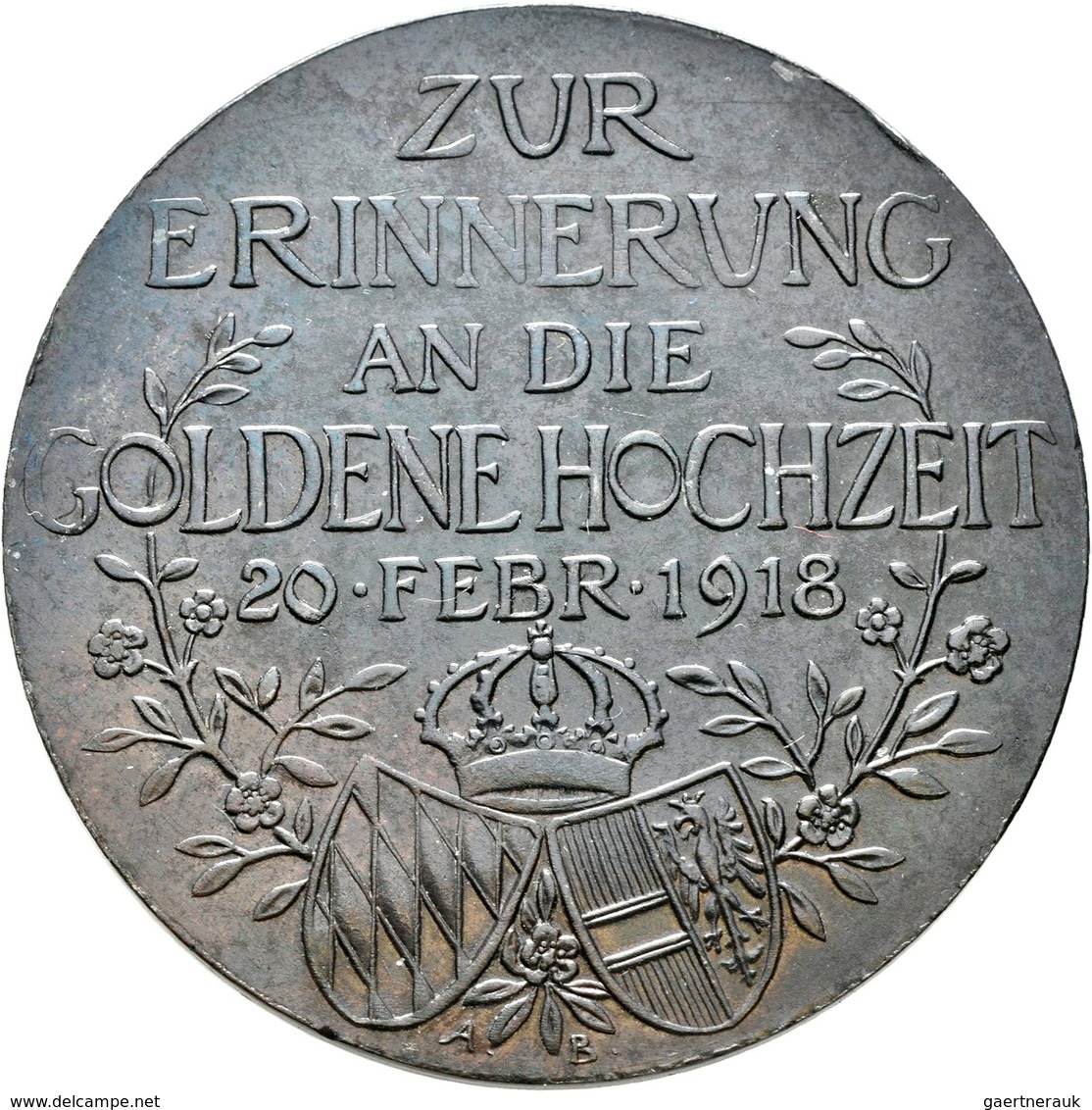 Medaillen Deutschland: Bayern, Ludwig III. 1913-1918: Lot 2 Stück; Medaille 1918 Von Alois Börsch, A - Andere & Zonder Classificatie