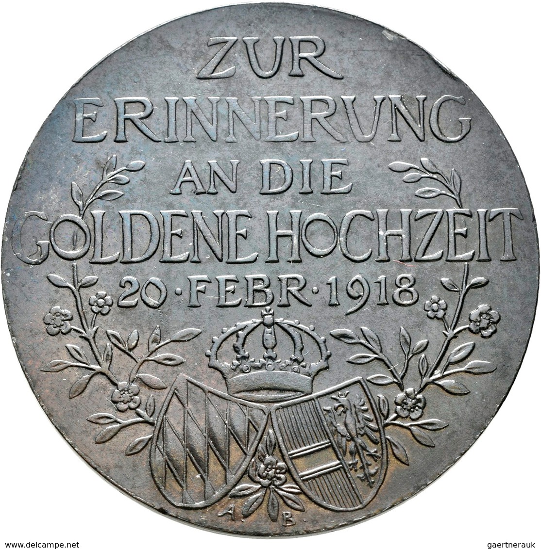 Medaillen Deutschland: Bayern, Ludwig III. 1913-1918: Lot 2 Stück; Medaille 1918 Von Alois Börsch, A - Autres & Non Classés