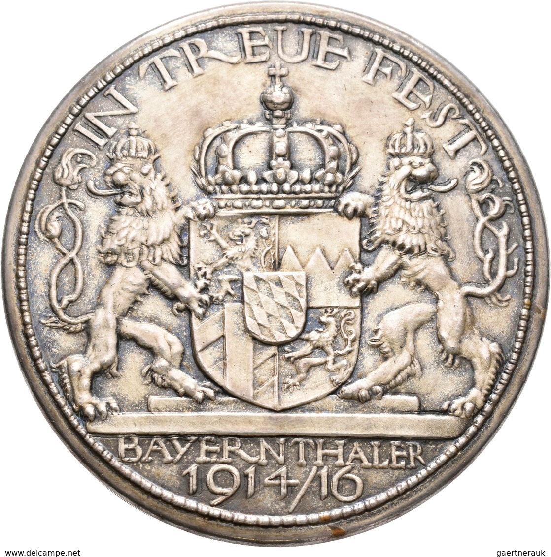 Medaillen Deutschland: Bayern, Ludwig III. 1913-1918: Stecktaler (Steckmedaille, Bayern Thaler) 1914 - Andere & Zonder Classificatie