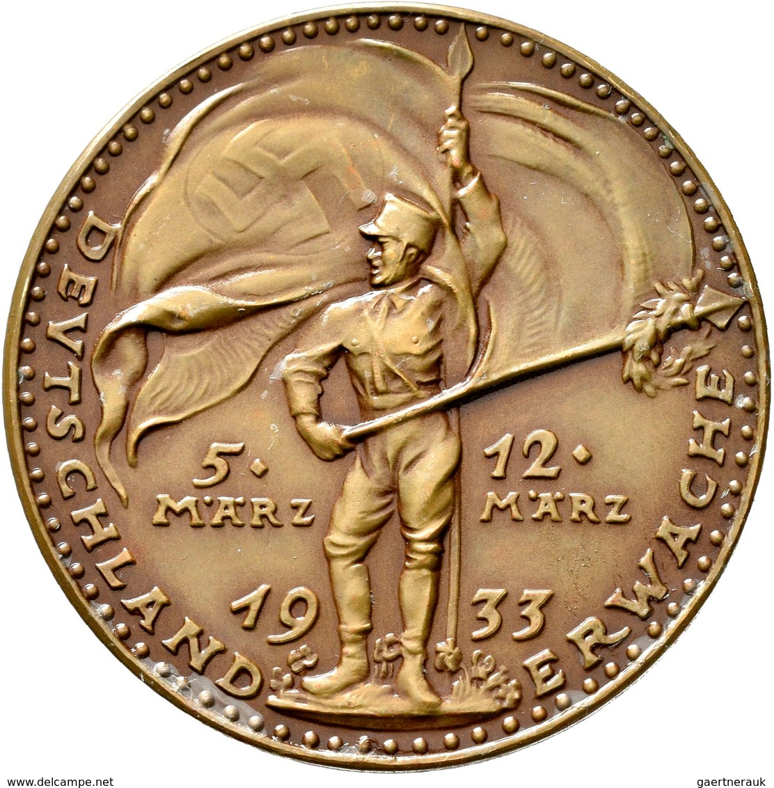 Medaillen Deutschland: Drittes Reich 1933-1945: Bronzemedaille 1933 Von Karl Goetz, Auf Die Machterg - Sonstige & Ohne Zuordnung