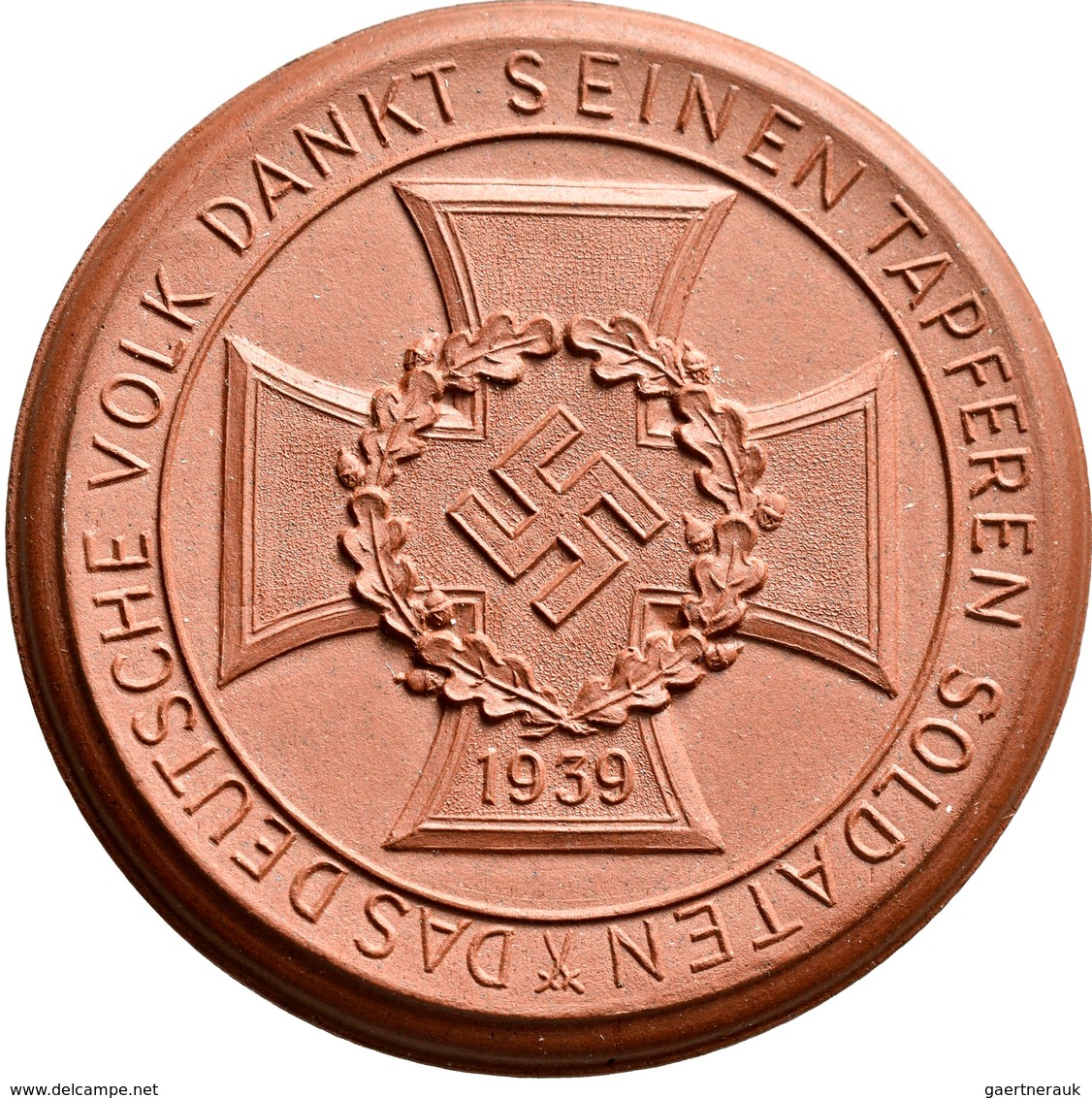 Medaillen Deutschland: Drittes Reich 1933-1945: Porzellanmedaille 1941, Aus Der Porzellanmanufaktur - Andere & Zonder Classificatie