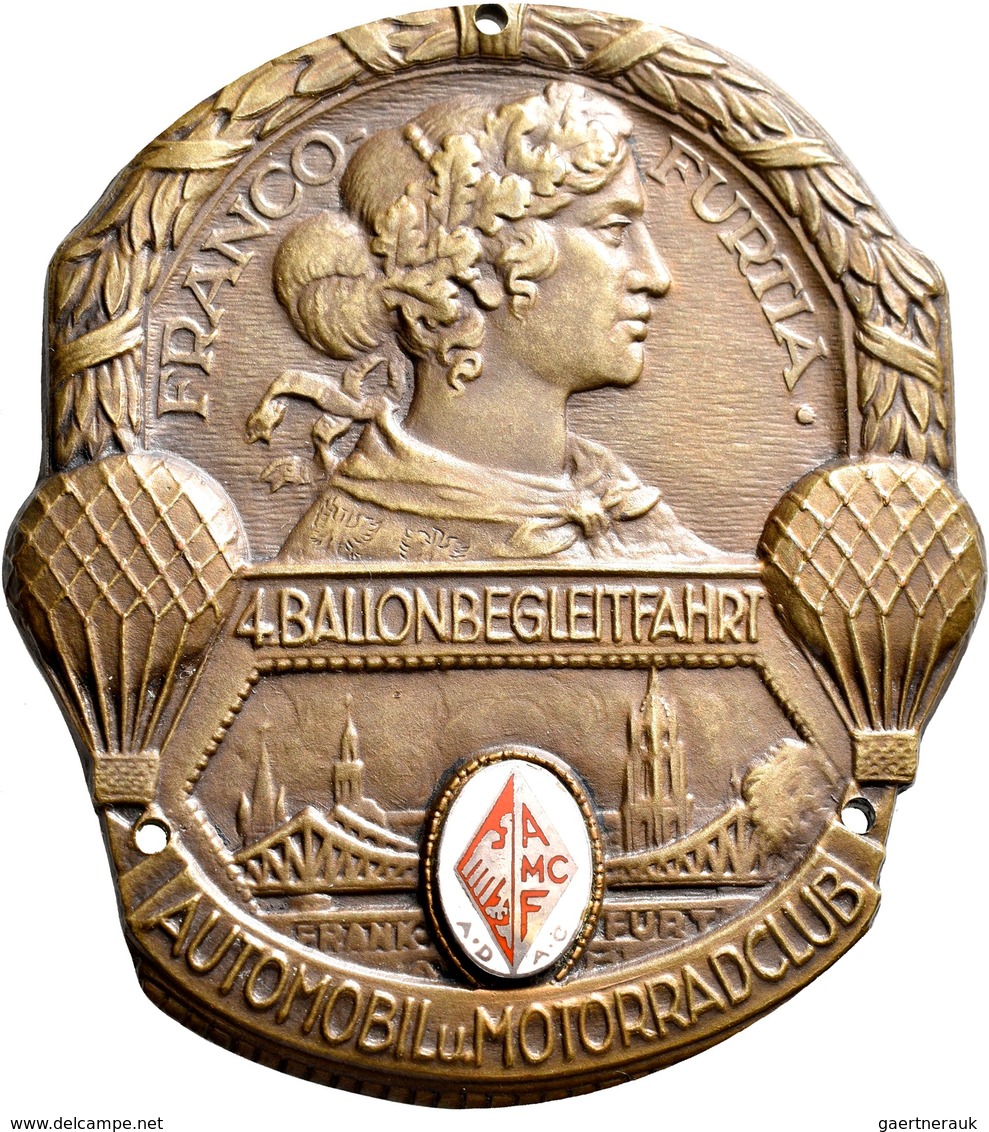 Medaillen Deutschland: Frankfurt A.M.: Einseitige Bronzeplakette O.J. (1929) Vom E. F. Wiedmann. Auf - Autres & Non Classés
