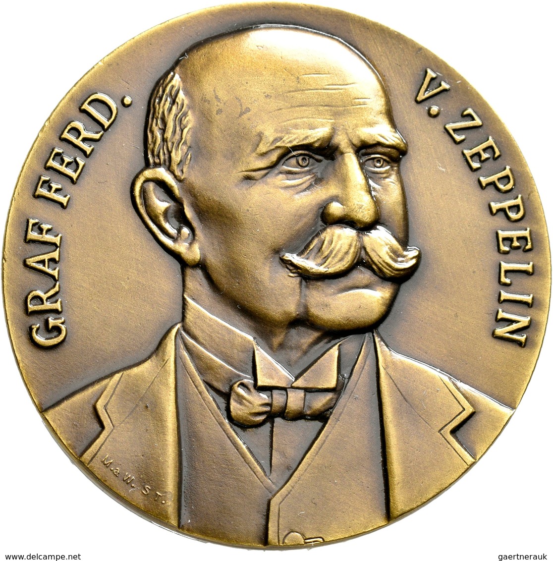 Medaillen Deutschland: Friedrichshafen: Bronzemedaille 1909 Von Mayer & Wilhelm. Fahrten Der Zeppeli - Autres & Non Classés