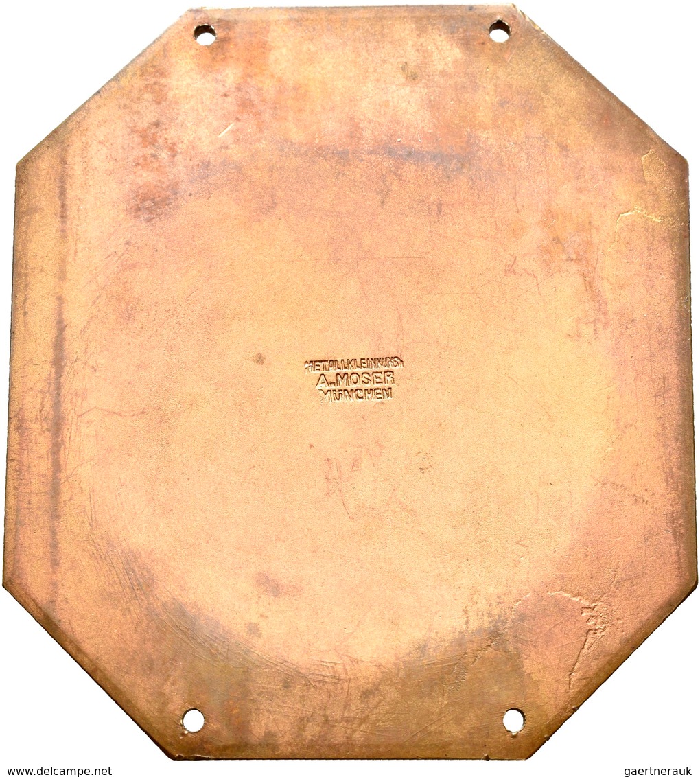 Medaillen Deutschland: Friedrichshafen: Einseitige Bronzeplakette 1929, Von Moser, München. Weltfahr - Autres & Non Classés