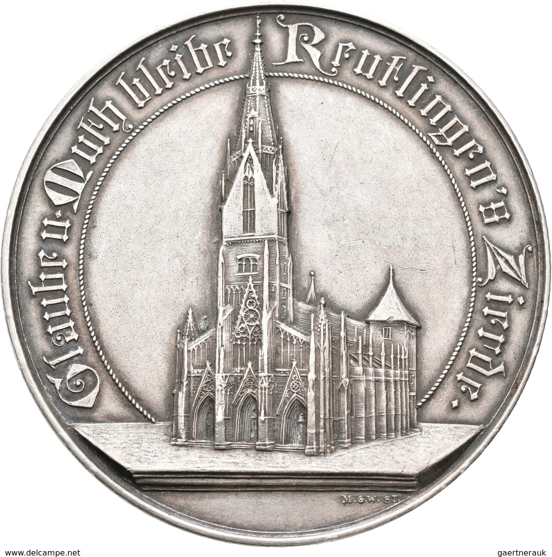 Medaillen Deutschland: Reutlingen: Silbermedaille 1901, Von Mayer Und Wilhelm. Auf Die Neueinweihung - Andere & Zonder Classificatie