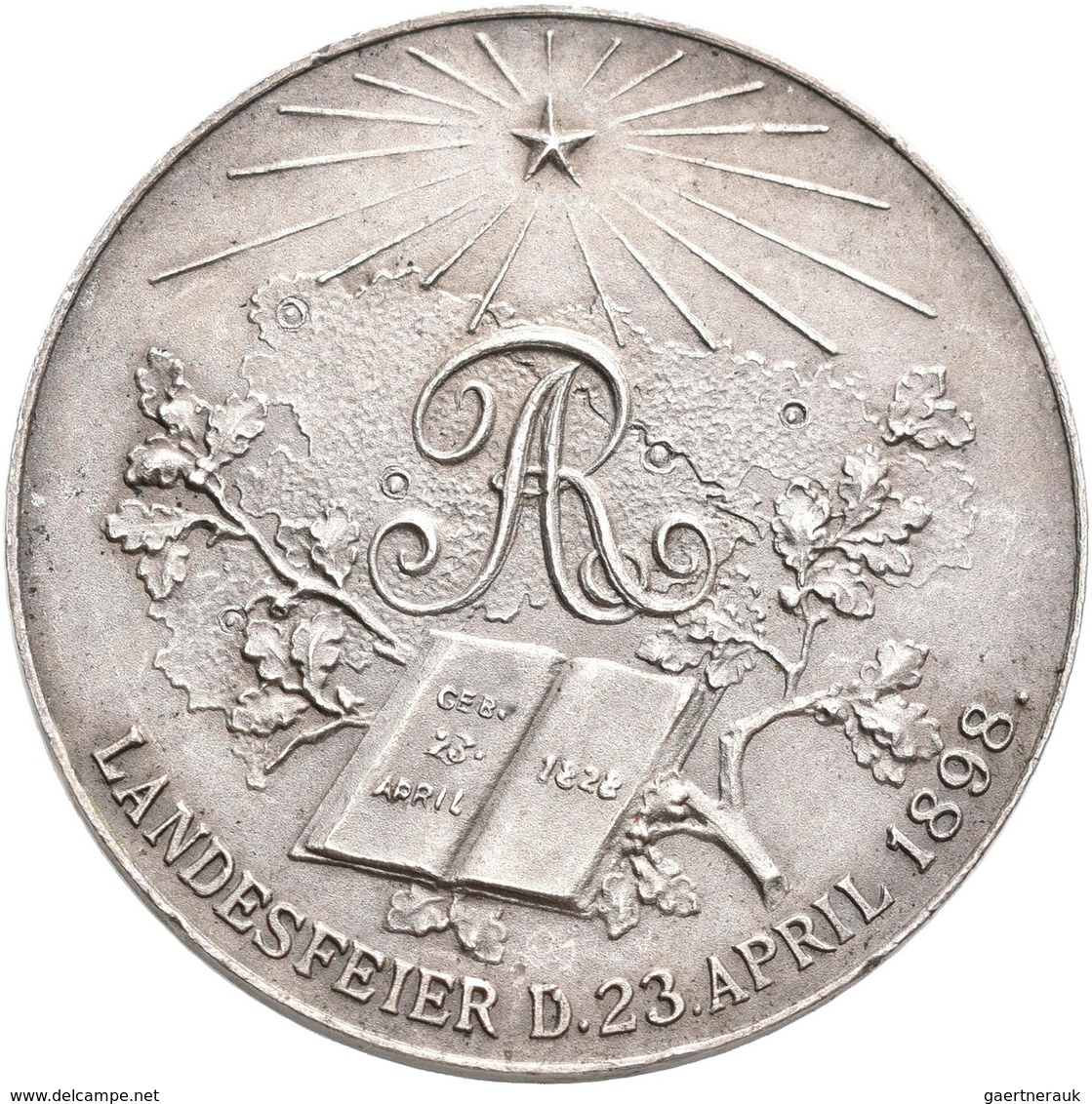 Medaillen Deutschland: Sachsen, Albert 1873-1902: Silbermedaille 1898, Von Helmig Und Schwarz, Auf S - Andere & Zonder Classificatie