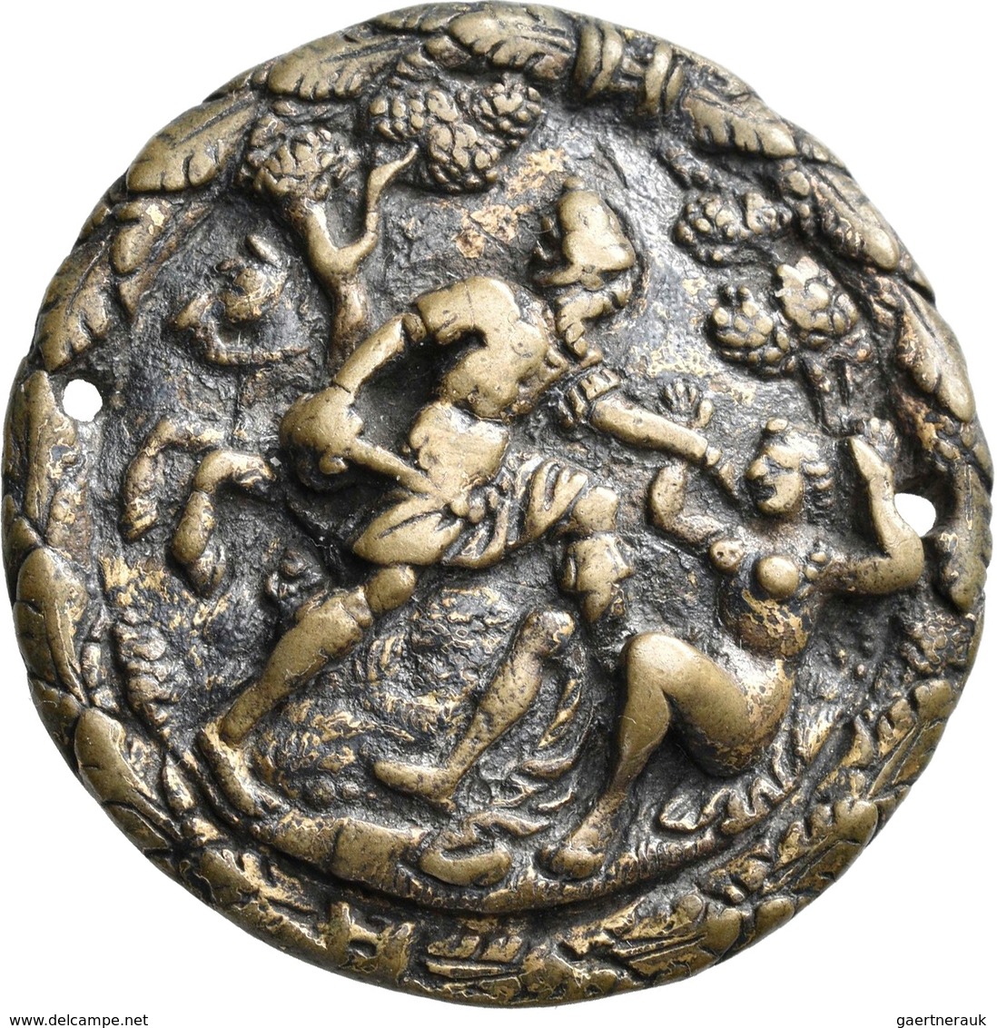 Medaillen Deutschland: Süddeutschland: Einseitige Bronzeplakette O. J. (16. Jh.). In Einem Wald Wehr - Autres & Non Classés