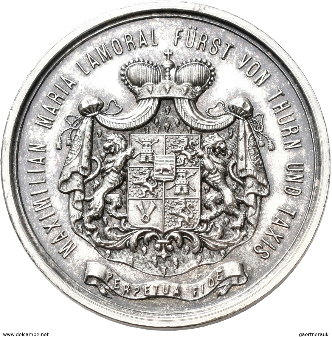 Medaillen Deutschland: Thurn Und Taxis, Maximilian Maria Lamoral 1862-1885: Silbermedaille 1882, Von - Andere & Zonder Classificatie
