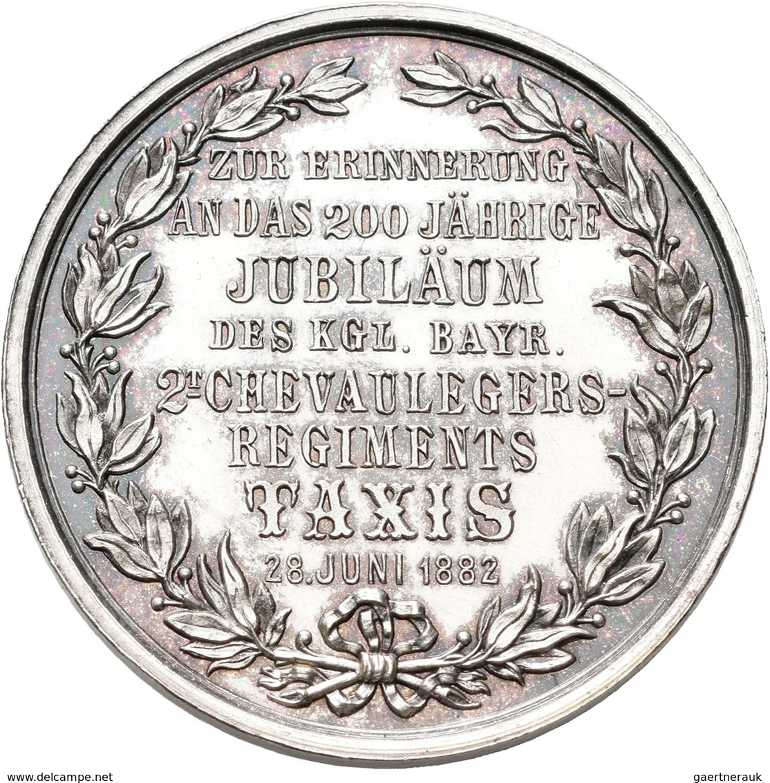 Medaillen Deutschland: Thurn Und Taxis, Maximilian Maria Lamoral 1862-1885: Silbermedaille 1882, Von - Andere & Zonder Classificatie