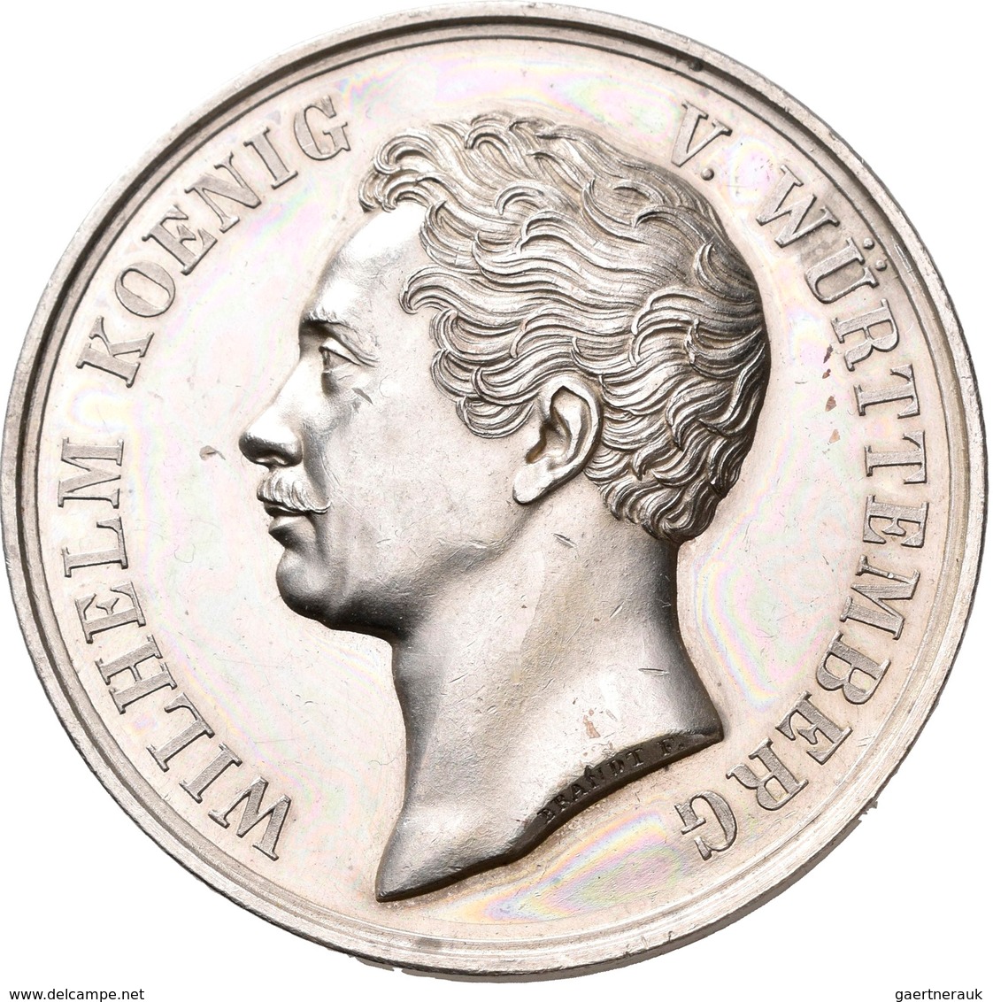 Medaillen Deutschland: Württemberg, Wilhelm I. 1816-1864: Silbermedaille 1841 Von H.F. Brandt, Auf S - Andere & Zonder Classificatie