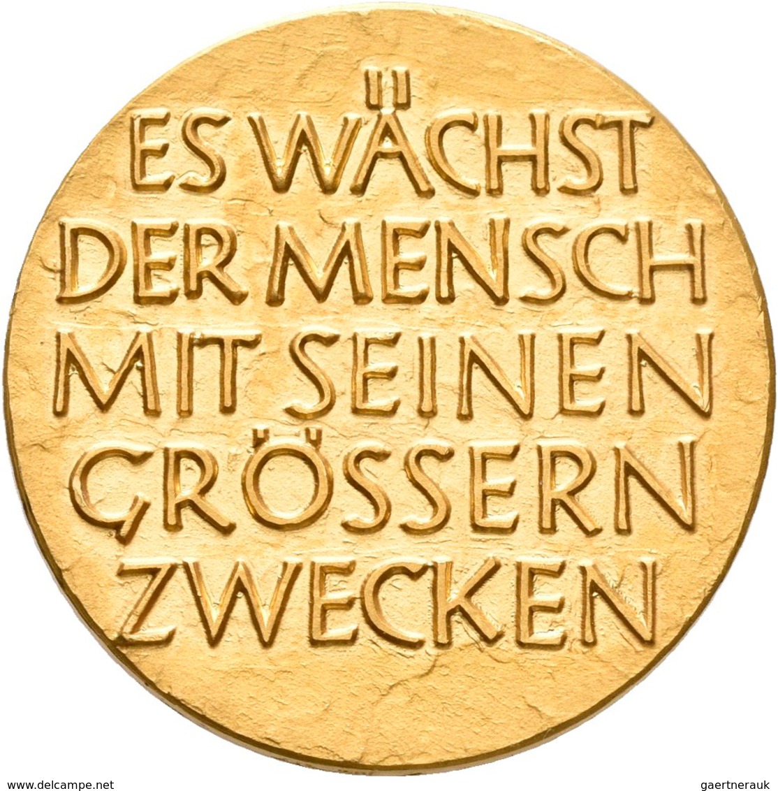 Medaillen Deutschland - Personen: Schiller, Friedrich Von 1759-1805: Goldmedaille 1959, Stempel Von - Sonstige & Ohne Zuordnung