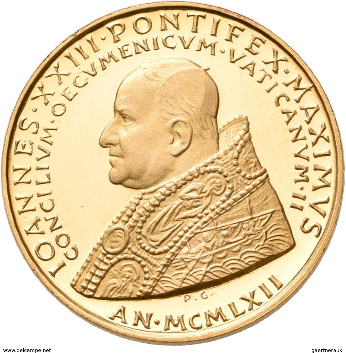 Medaillen - Religion: Vatikan: Lot 3 Goldmedaillen; Pius XII, Gold 900/1000, 22,5 Mm, 8 G, Johannes - Ohne Zuordnung