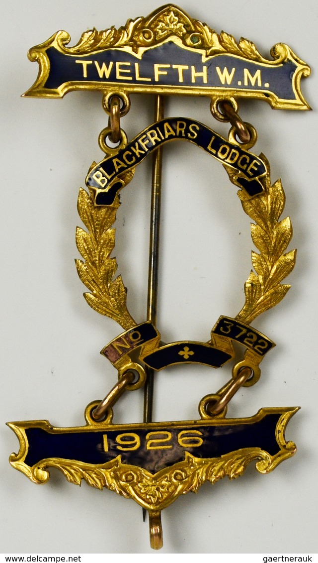 Orden & Ehrenzeichen: Freimaurer: Bruderschaftsabzeichen (Bijou) 1926 Der Blackfriars Lodge No. 3722 - Andere & Zonder Classificatie
