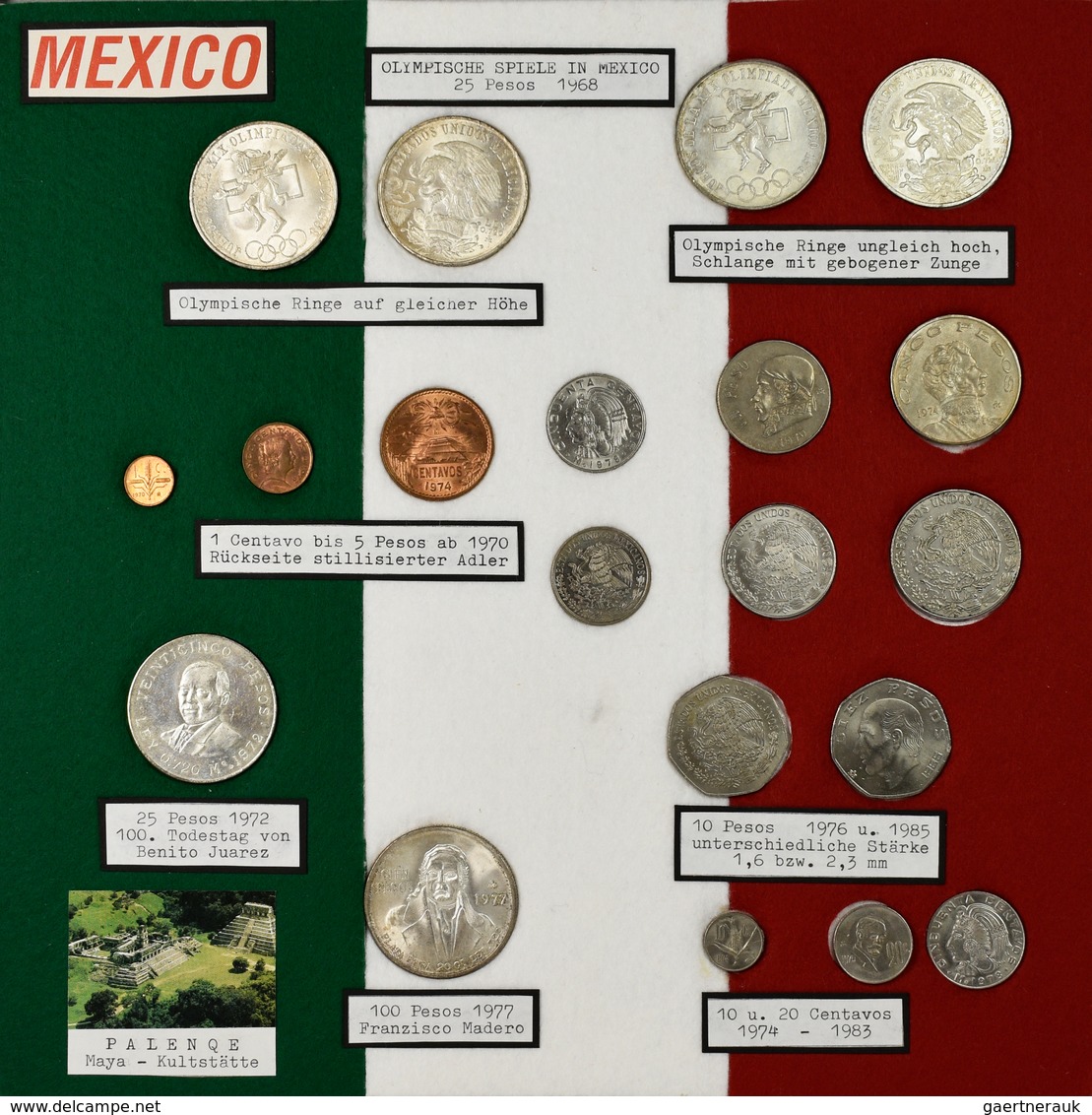 Mexiko: Eine Umfangreiche Typensammlung Mexikanischer Münzen Ab Ca. 1823. 12 BEBA Schuber Mit Münzen - Mexiko