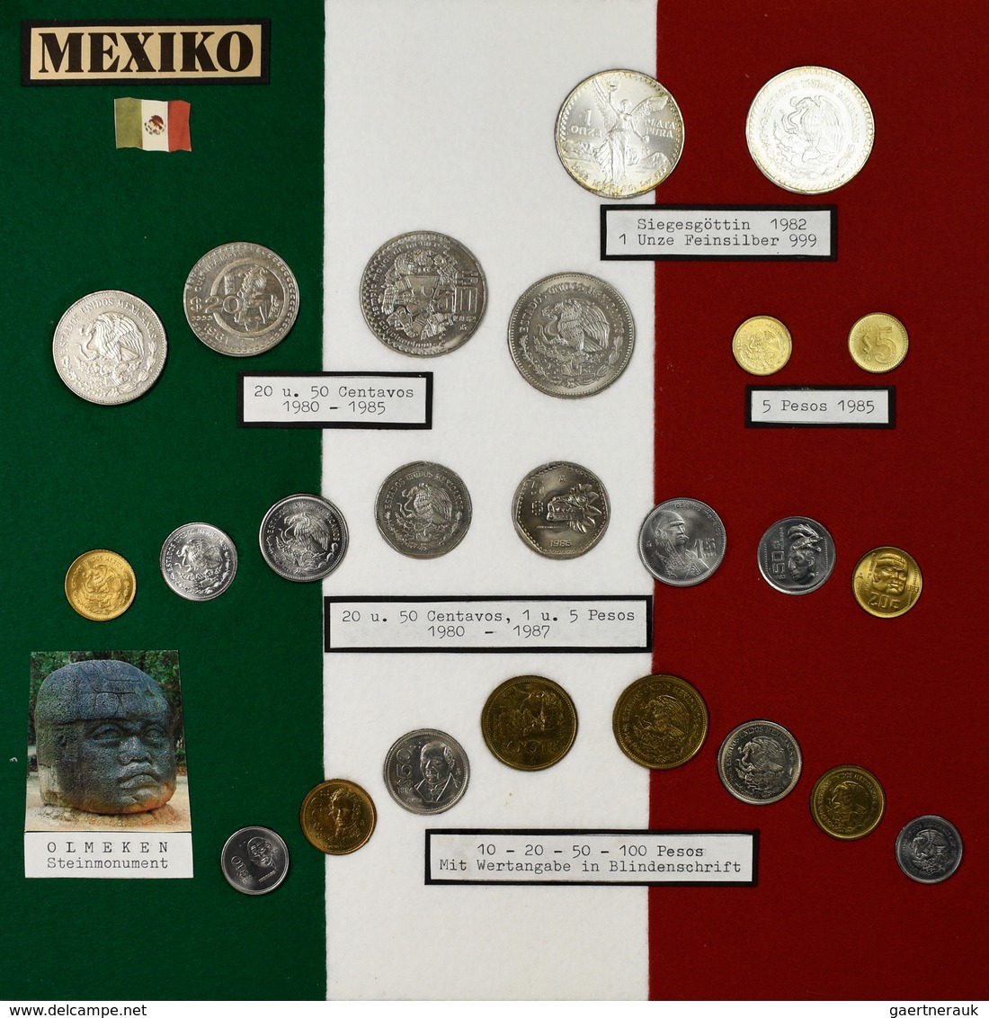 Mexiko: Eine Umfangreiche Typensammlung Mexikanischer Münzen Ab Ca. 1823. 12 BEBA Schuber Mit Münzen - Mexico