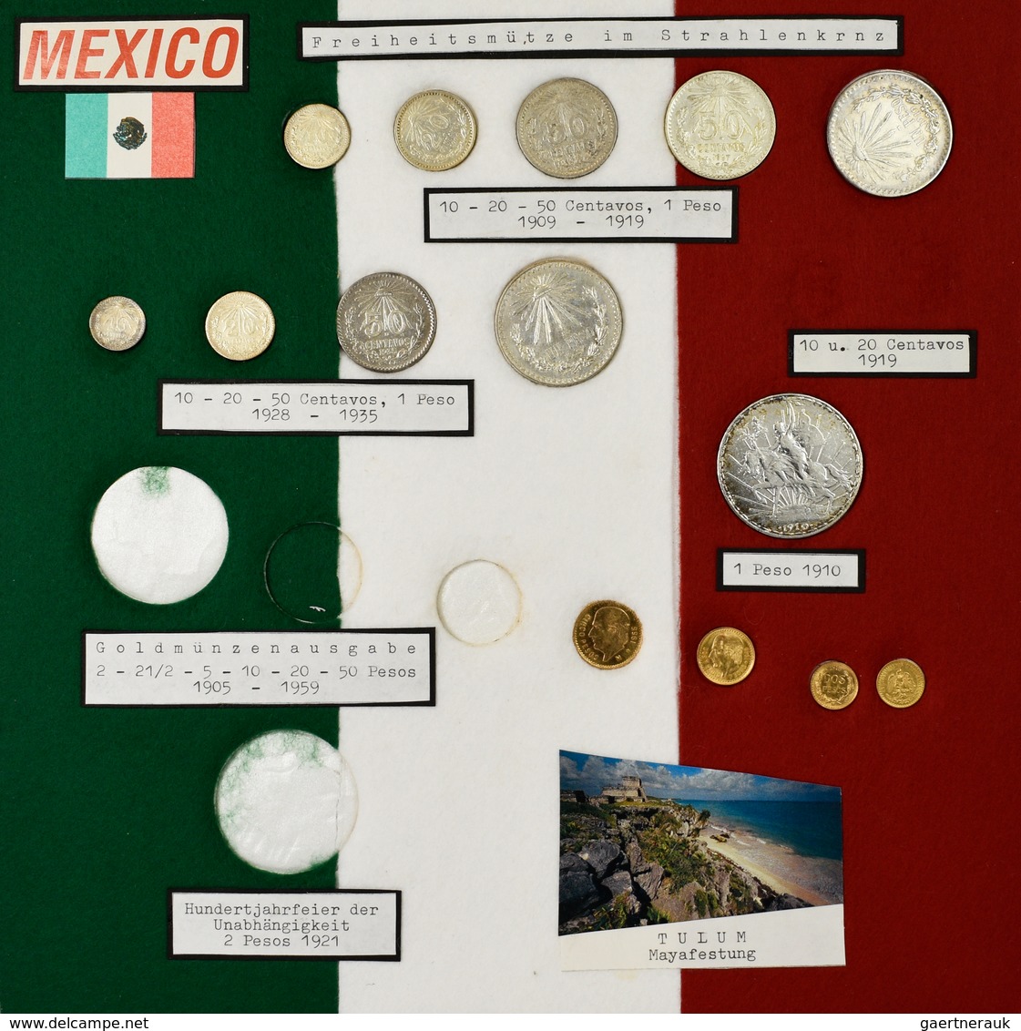 Mexiko: Eine umfangreiche Typensammlung Mexikanischer Münzen ab ca. 1823. 12 BEBA Schuber mit Münzen