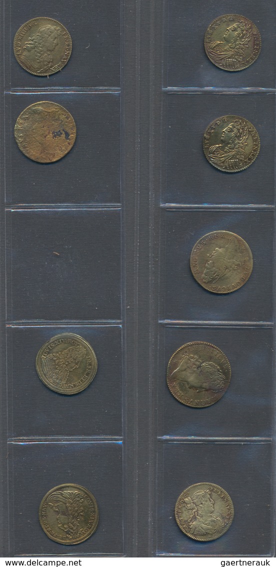 Frankreich: Lot 24 Jetons / Rechenpfennige Aus Bronze Aus Dem 17. Jhd. Überwiegend Sehr Schön Erhalt - Andere & Zonder Classificatie