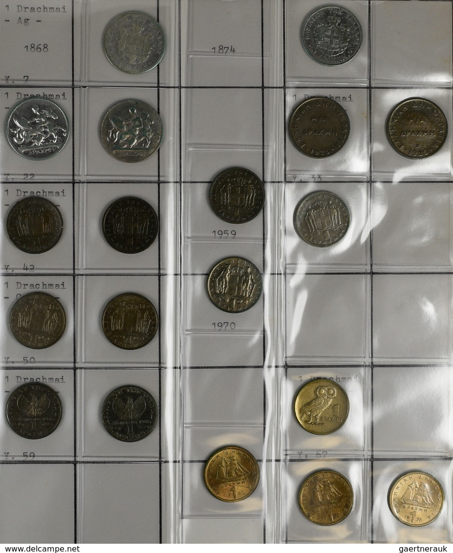 Griechenland: Ein Album Voll Mit Münzen Aus Griechenland Nach Nominalen Und Jahrgängen Gesammelt. Vo - Grèce